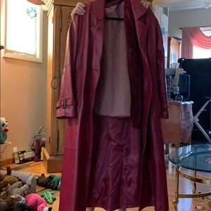 AUTHENTIC LEATHER Red Jacket (Full Length) Coat